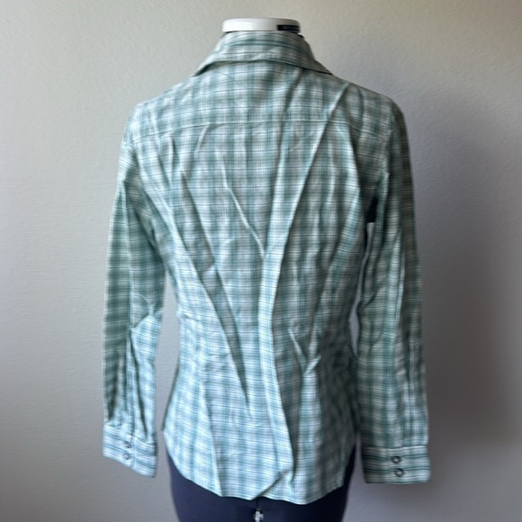 Pendleton top size XS shades of green sage button up women’s fitted - Picture 7 of 11